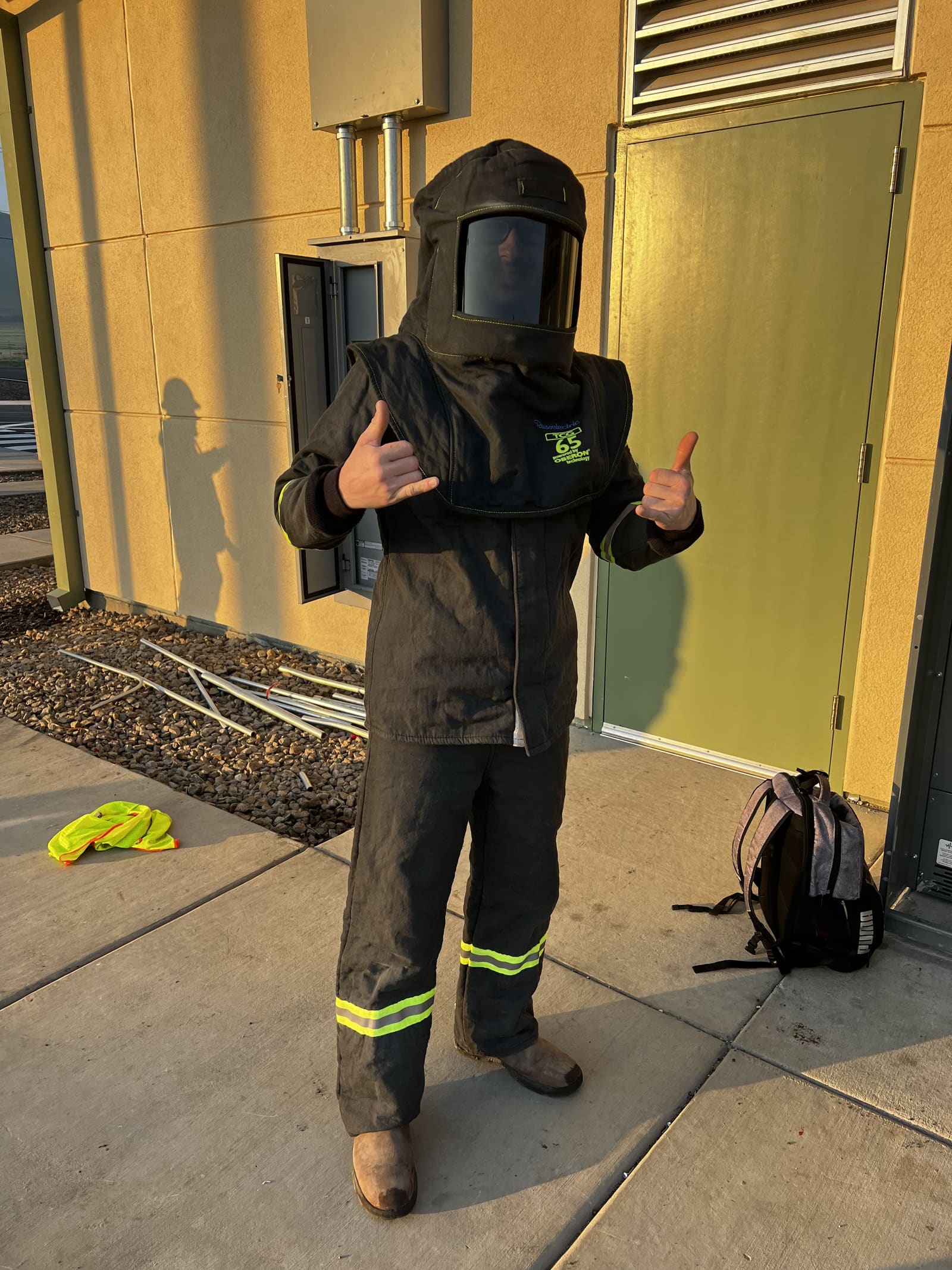 Suited up for energized switchgear work